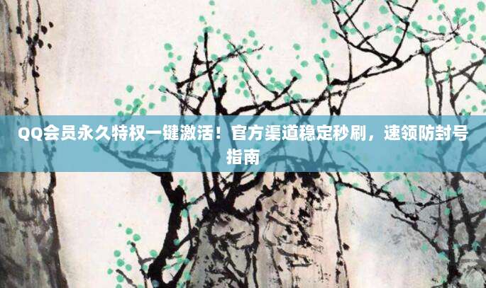 QQ会员永久特权一键激活!官方渠道稳定秒刷,速领防封号指南