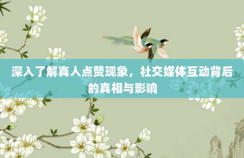 深入了解真人点赞现象,社交媒体互动背后的真相与影响