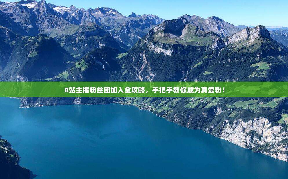 B站主播粉丝团加入全攻略，手把手教你成为真爱粉！