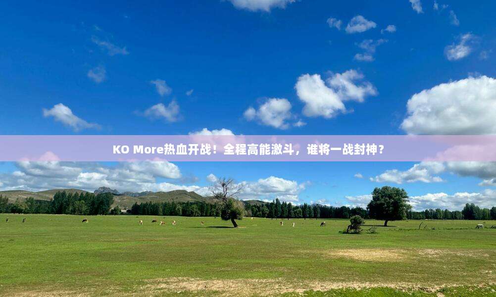 KO More热血开战！全程高能激斗，谁将一战封神？